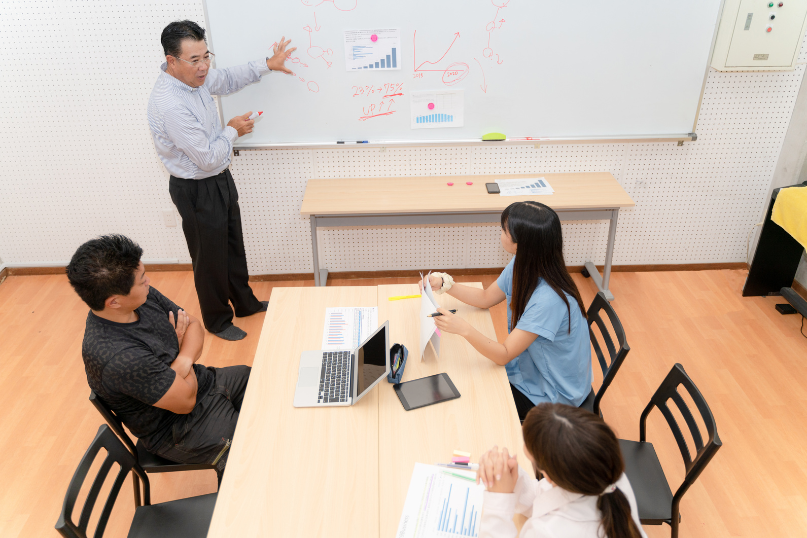 A Japan company employee who is trained as a senior manager